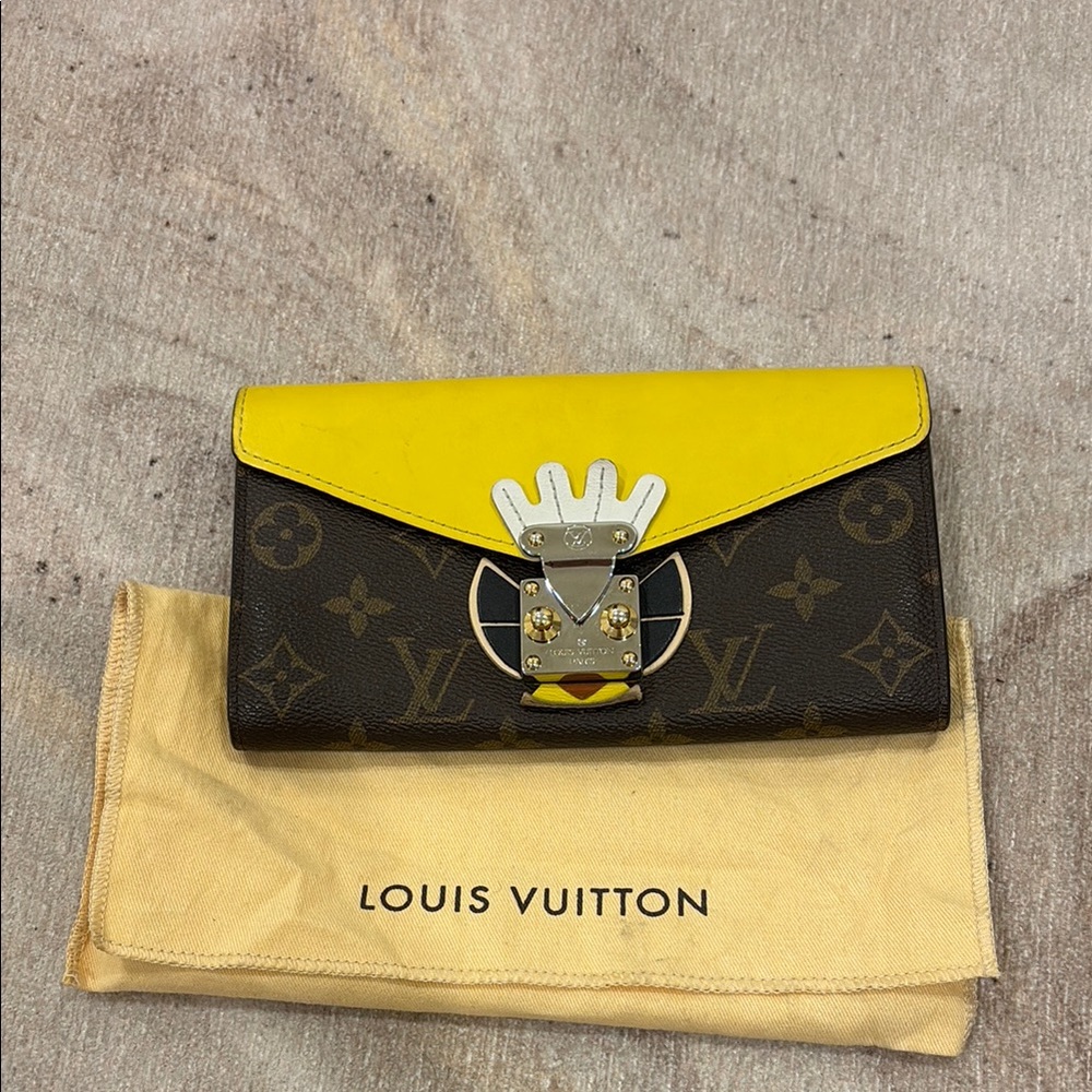 Louis Vuitton Yellow and Brown Wallet
